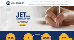 Desktop Screenshot of jaincollege.ac.in