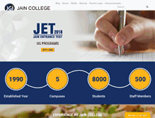 Tablet Screenshot of jaincollege.ac.in